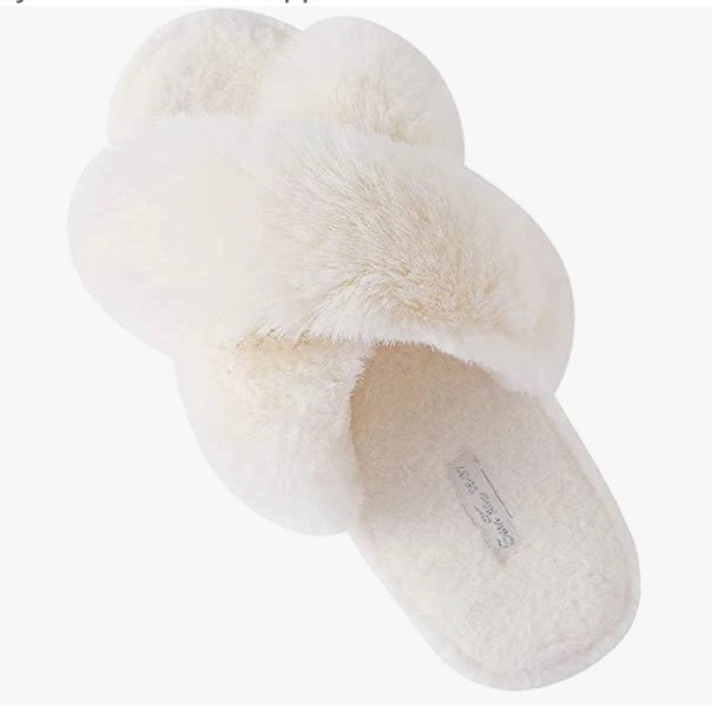 Gara Tia fluffy fur slippers (38/39)